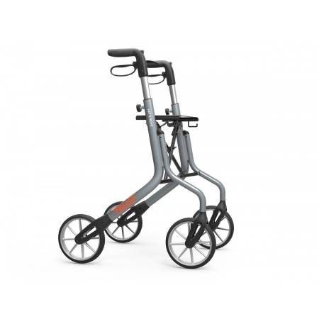 TrustCare® Let’sMove Outdoor Rollator - Grey (With Backrest & Bag)