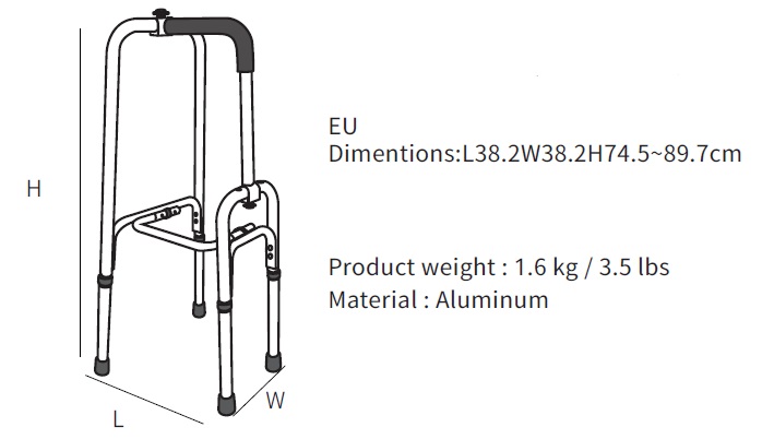 Strokecane Drawing Product Dimensions
