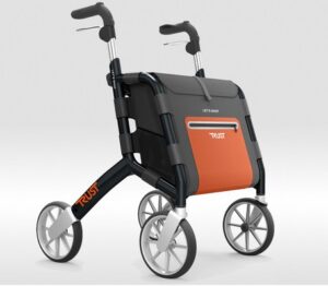 TrustCare® Let’sShop Outdoor Rollator - Black (With Backrest & Bags)